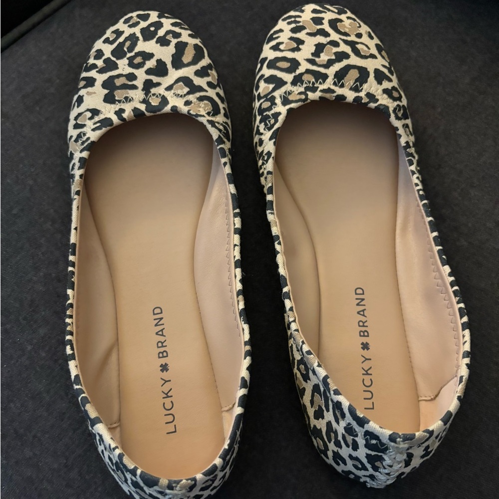 Lucky Brand leopard print flats size 9